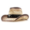 thumbnail image 3 of Summer Hats for Women , Beach Hats , Beach Vacation Men's and Women's Summer Straw Hat Hand Woven Hollow Design Western Cowboy Sun Hat for Outdoor, 3 of 4