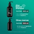 thumbnail image 3 of Shampoo Natural De 800ml | 82% De Ingredientes Naturales | Sin Sulfatos Ni Parabenos Con Aloe Vera | Natural Shampoo | B Life., 3 of 7