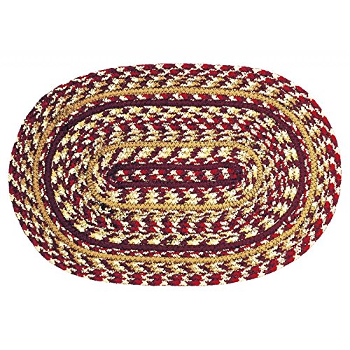 IHF HOME DECOR Braided Rug Oval Table Placemat 13 Inch X 19 Inch New