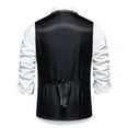 thumbnail image 5 of Men's Pockets V Neck Single Breasted Wedding Vest Waistcoat with Chain, 5 of 8
