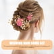 thumbnail image 4 of RomaMX 4pcs boda hecho a mano de moda peine para el cabello conjunto floral nupcial accesorios para el cabello accesorios para el vestido de novia de diamantes de imitación (rosado), 4 of 7