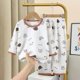 thumbnail image 1 of Cotton Kids Clothes Three Quart Sleeve Home  Sleepwear Children's Clothing Boy Girl Autumn Winter Tops Pants Suits Children Sets, 1 of 6