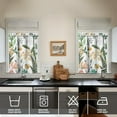 thumbnail image 4 of Country Bohemian Curtains 36 Inch - 3 Panel Rustic Floral Set with Vintage Botanical Print, Rod Pocket Kitchen Window Drapes for Farmhouse Style, 4 of 5