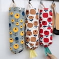 thumbnail image 2 of Flower Pattern Garbage Bag Storage Holder Collapsible Fabric Storage Dispenser Garbage Bag Organizer for Home, 2 of 8