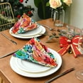 thumbnail image 5 of Coolnut Set of 4 Bright Painting Flowers Napkins Cloth Napkins 20"x20", Washable Polyester Dinner Napkins for Parties, Wedding, Restaurant, 5 of 6