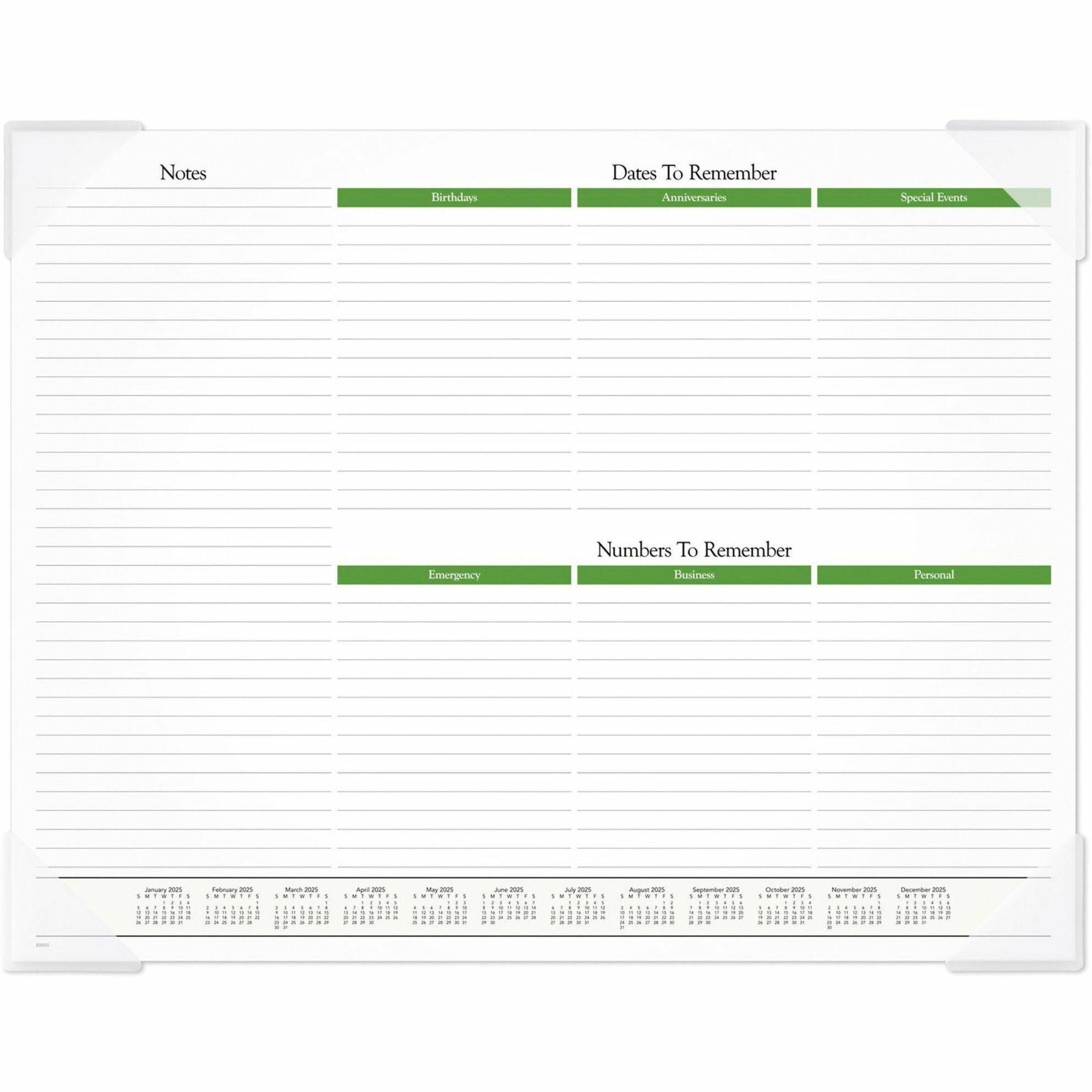 At-A-Glance Panoramic Floral Image Monthly Desk Pad