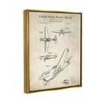 thumbnail image 3 of Stupell Industries Vintage Plane Flight Diagram Graphic Art Metallic Gold Floating Framed Canvas Print Wall Art, Design by Karl Hronek, 3 of 6