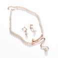 thumbnail image 4 of SOHI Gold-Plated White Pearl-Beaded Jewellery Set, 4 of 6