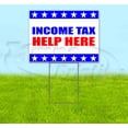 thumbnail image 1 of Income Tax Help Here (18" x 24") Yard Sign, Includes Metal Step Stake, 1 of 6