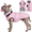 Pink, variant on Kuoser Dog Winter Waterproof & Windproof Coat, Reflective Fleece Vest with Adjustable Buckle & Leash Hole for Small Dogs, Pink, M