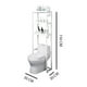 thumbnail image 4 of Mueble Organizador Baño Practiksa Rack Estante Sanitario Taza Repisa Color Blanco, 4 of 4