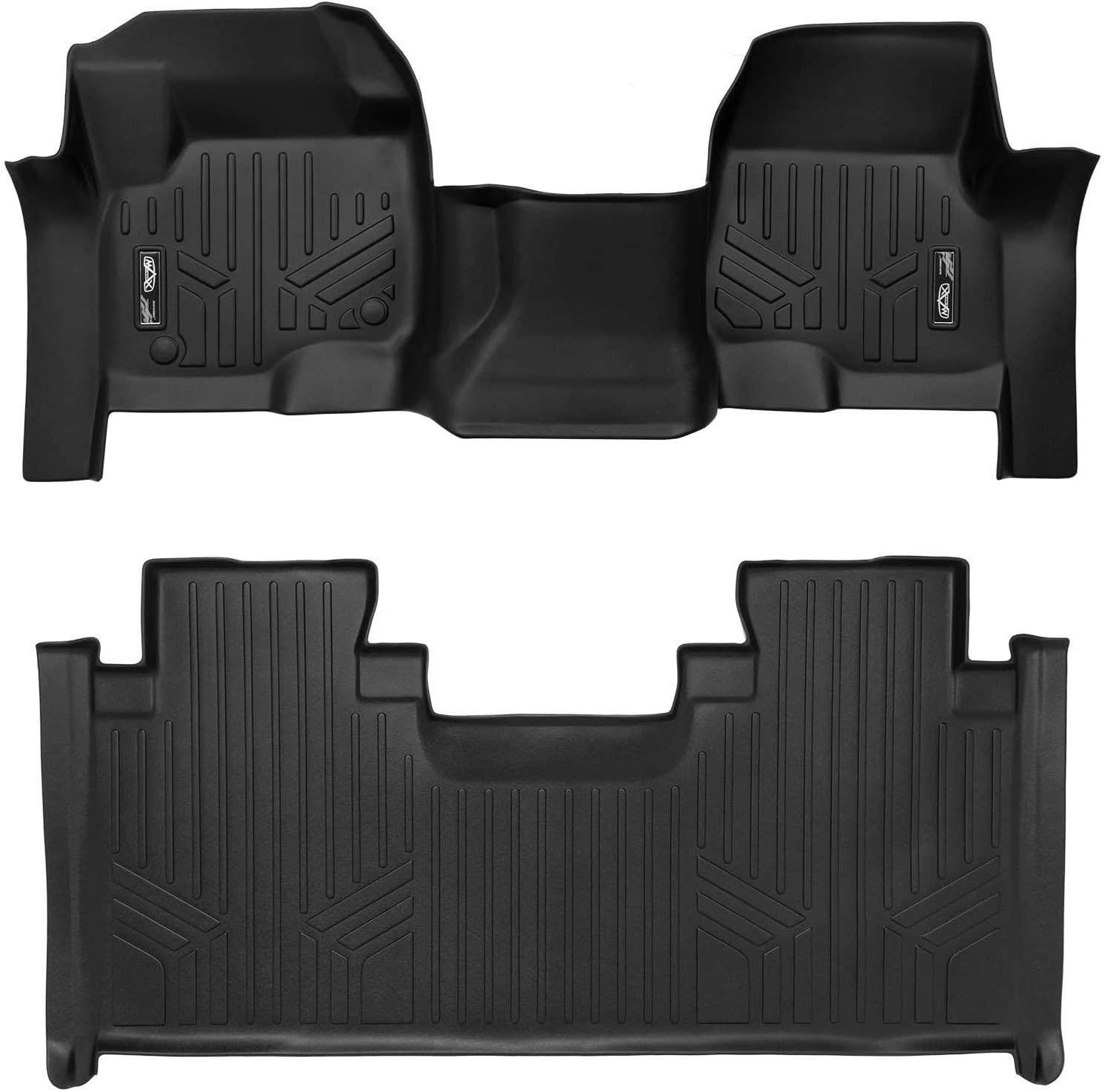 MAXLINER Floor Mats 2 Row Liner Set Black for 20172019 Ford F250/F