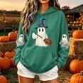 thumbnail image 2 of Jsaierl Halloween Sweatshirts Women Plus Size Ghost Graphic Pullover Hoodies Fall Holiday Long Sleeve Sweater Tops Halloween Costumes, Sizes S-2XL, 2 of 6