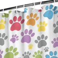 thumbnail image 3 of White Dog Paw Footprint Shower Curtain 36"x72" ,Bathroom Decorative Shower Curtains Set with 12 Hooks,Modern Waterproof Washable Shower Curtain, 3 of 6