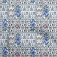 thumbnail image 1 of oneOoneCottonPoplinTwillDarkBlueFabricFlameStitchDiyClothingQuiltingFabricPrintFabricByYard56InchWide, 1 of 4