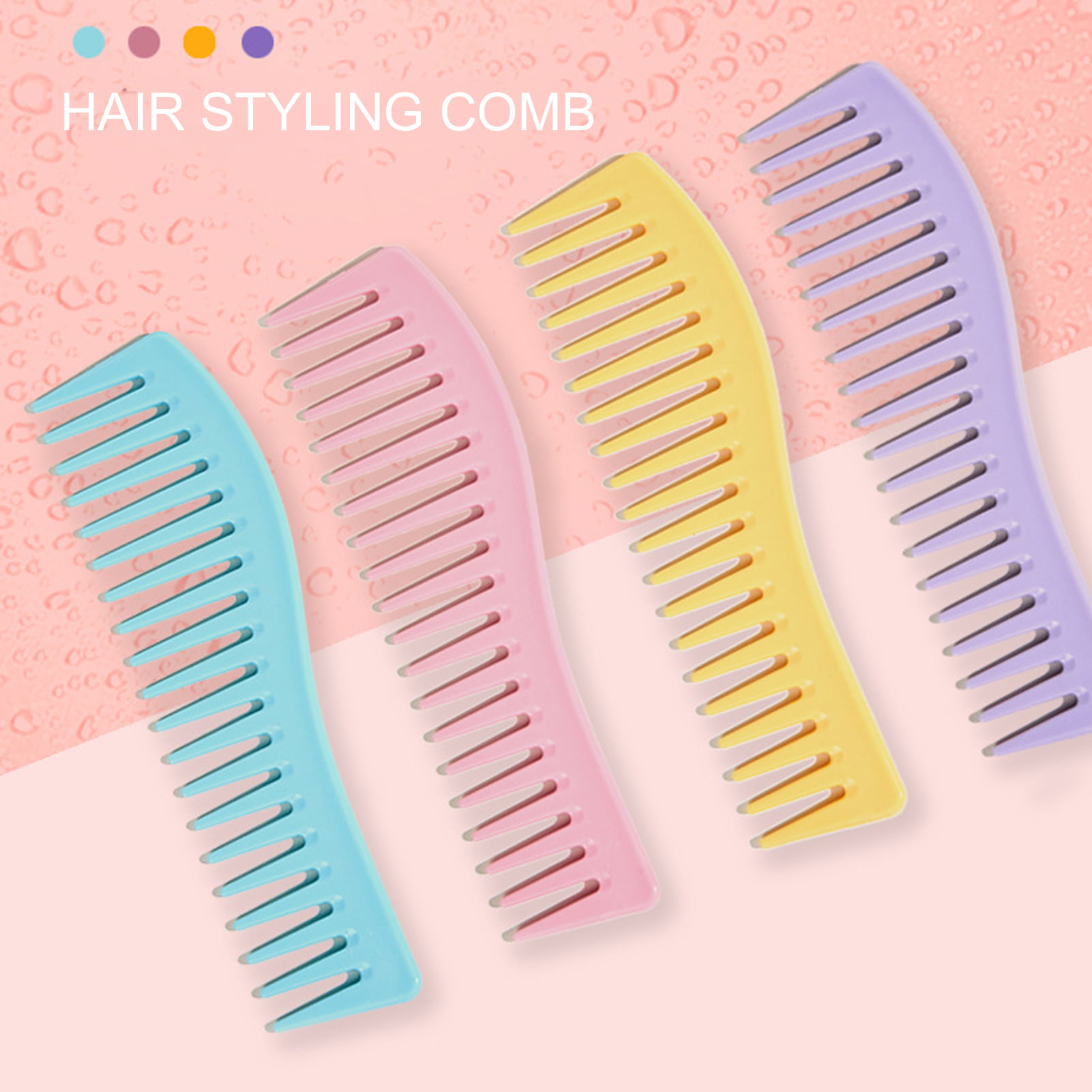 Kaola Fresh Plastic Hair Styling Wide Teeth Comb Home Hair Salon  Hairdressing Tools 
