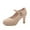 Beige, variant on kkdom Women Mary Jane High Heels Platform Dress Shoes Pump Black Size 7