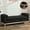 Black, variant on YWEN 66.34" W King Size Bench for End of Bed, Upholstered Bench with Pillows & Natural Wood Legs for Bedroom/Entryway/Living Room