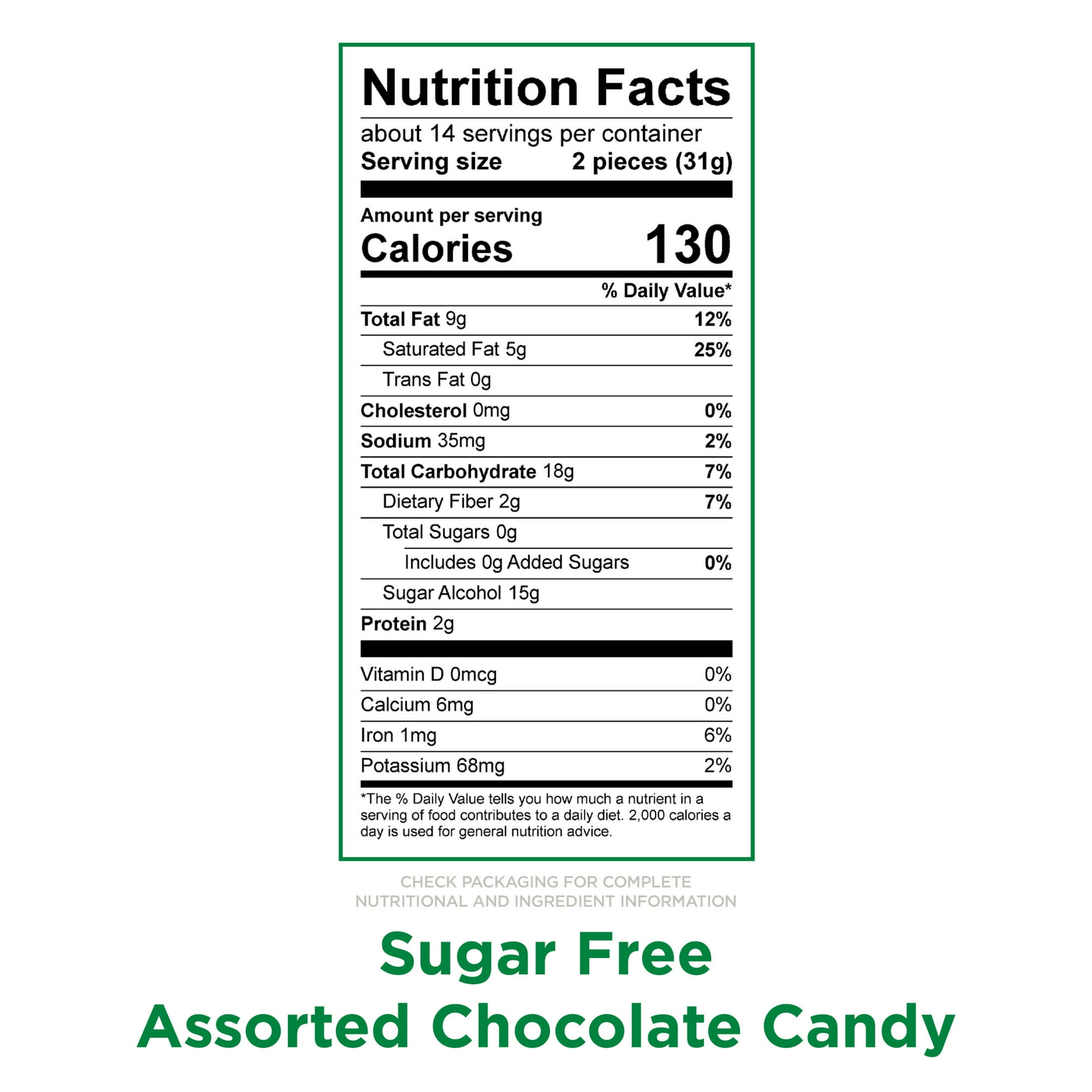 Russell Stover Chocolates Sugar Free Asstorted Chocolates Gusset Bag 15.7oz (29 Pieces)