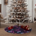 thumbnail image 4 of Sikiie Purple Butterfly Nativity Christmas Tree Skirt, Jesus Christian Winter Holiday Tree Mat Decoration(30-48IN)48", 4 of 6