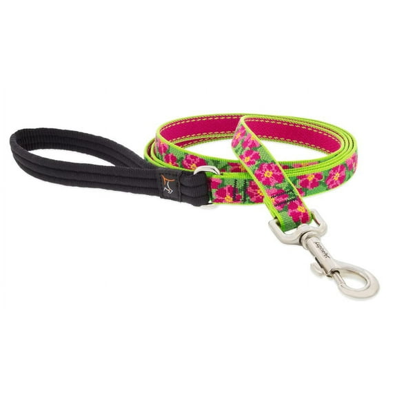 Lupine Dog Leash 6-Foot by 3/4" Wide Petunias