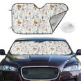 thumbnail image 2 of Kdxio Fall Rabbit Print Windshield Sun Shade,UV Rays and Sun Heat Protection,Sunshade for Car Windshield,Car Shade Front Windshield - Medium, 2 of 6