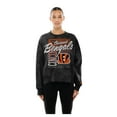 thumbnail image 6 of Women's New Era Black Cincinnati Bengals Oversized Throwback Mineral Wash Crew Neck Sweatshirt, 6 of 7