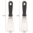 thumbnail image 2 of Gustave 2 Pieces Small Spatulas Stainless Steel Metal Mini Serving Spatula Heat-Resistant Slotted Spatula Turner Set for Kitchen Use, Cooking Pancakes Brownie Cookie, 2 of 7