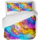 thumbnail image 1 of Juego de Ropa de Cama de 3 Piezas ABPHQTO Resplandor de Pintura Banda Amarilla Colorida Acuarela Twin con 2 fundas de almohada, 1 of 1