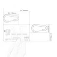 thumbnail image 2 of HIPKZ Camping Lock Buckle 6Pcs Outdoor Carabiner Keychain D Shape Carabiner Spring Snap Clip Multifunctional Fishing Climbing Acessories, 2 of 7
