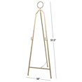 thumbnail image 4 of DecMode 18" x 52" Gold Metal Tall Adjustable Floor 3 Tier Easel with Circular Ring Top, 1-Piece, 4 of 9