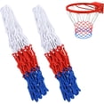 thumbnail image 1 of 2 Pieces Heavy Duty Nylon Basketball Net Net Outdoor Basketball Hoop Suitable For Indoor Outdoor School Playground Sports Basketball Hoop, 1 of 5