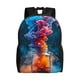 thumbnail image 1 of Fotbe Modern Art Red And Blue Colors Mochila de Viaje para Laptop, Mochila Ejecutiva Delgada y Resistente 15.6", 1 of 8