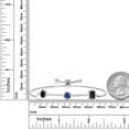 thumbnail image 3 of Gem Stone King 1.56 Ct Oval Black Onyx Blue Created Sapphire 925 Sterling Silver Bracelet for Women, 3 of 4
