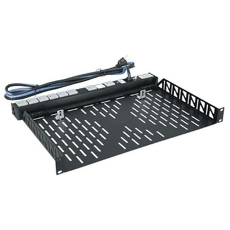 

10.4 in. 1 Rack Unit Utility Vented Rack Shelf Pack of 4