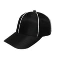 thumbnail image 2 of Jiaroswwei Baseball Hat Contrast Color Long Brim Fasten Tape Adjustable Ponytail Hole Sunscreen Washable Sport Training Referee Hat Headwear, 2 of 7