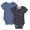 DK GREY ORIGAMI, variant on Modern Moments by Gerber Baby Neutral Super Soft Viscose Short Sleeve Bodysuits, 2-Pack, Sizes 0M-12M