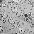 thumbnail image 1 of oneOone Cotton Flex Light Gray Fabric Butterflies Craft Projects Decor Fabric Printed By The Yard 40 Inch Wide-DR, 1 of 5
