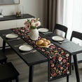 thumbnail image 2 of Watercolor Flowers Table Runner 36 Inches Long, Farmhouse Floral Vintage Black Kitchen Coffee Dining Table Decoration for Home Party Birthday Wedding Home Decor 13x36 Inches, 2 of 8