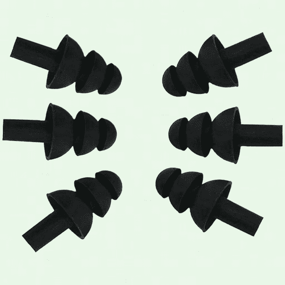 5 Pairs Soft Silicone Swimmer Earplugs, Waterproof and Flexible Gel Ear Plugs for Swimming or Sleeping (Black)