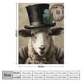 thumbnail image 4 of Autua Steampunk Sheep Warm Lightweight Soft Fleece Blanket for All Seasons - Perfect Gifts for Living Rooms, Sofa Decor, Cow Lovers - Ideal Throw Blanket for Bed 50x60in, 4 of 6