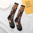 thumbnail image 4 of Daiia Sports Socks Abstract Geometric Faces Printed Novelty Crew Socks for Men Women Knee High Socks Cotton Socks Soft & Breathable Support Unisex Socks, 4 of 9