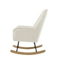 thumbnail image 7 of Cru Linen Rocking Armchair, Beige, 7 of 7