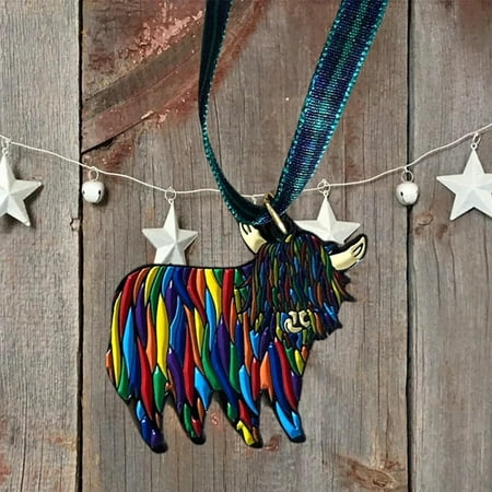 

Highlands Cattle Accessories Family Pendant Acrylic Material Home Clearance