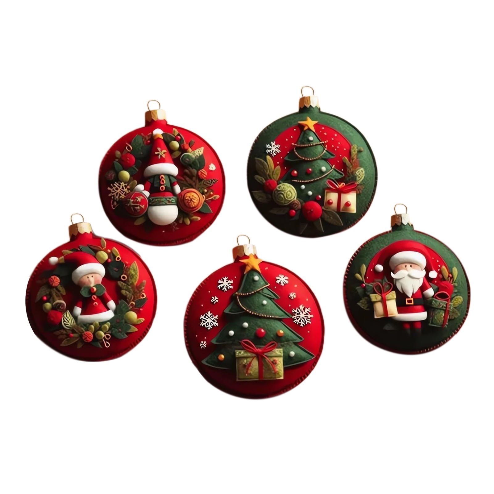 Dserfhy DIY Christmas Felt Patch Kit Holiday Craft Set with Pre-Cut Felts Sheet Handmade Fabric Sewing Crafting Supplies for Tree Home Decor