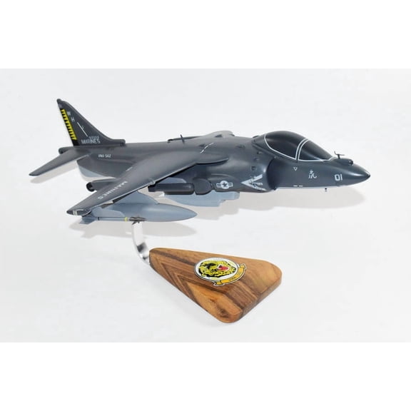 VMA-542 Tigers 2016 AV-8B Harrier Model, Mahogany, 1/30th scale, Marines