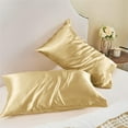 thumbnail image 6 of SUSIELADY Satin Pillowcases Queen Size Set of 2 Cooling Silk-Like Soft Pillow Covers with Hidden Zipper Envelope Closure for Men & Women, 20" x 30", Champagne, 6 of 6