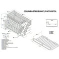 thumbnail image 3 of Columbia Staircase Bunk Bed Twin over Full with Twin Size Raised Panel Trundle Bed in White, 3 of 7
