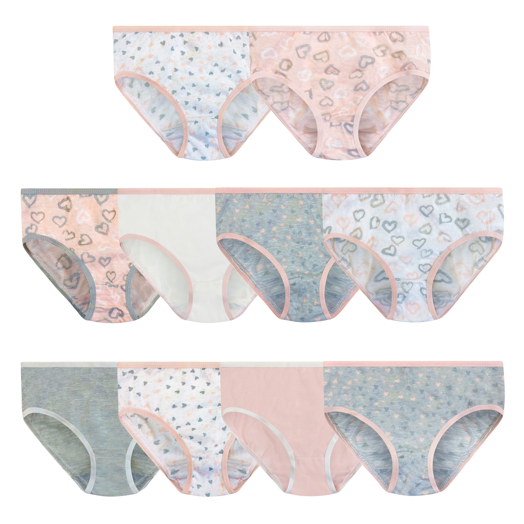 Jessica Simpson Girls Underwear, 10 Pack Kids Panties, Sizes 412