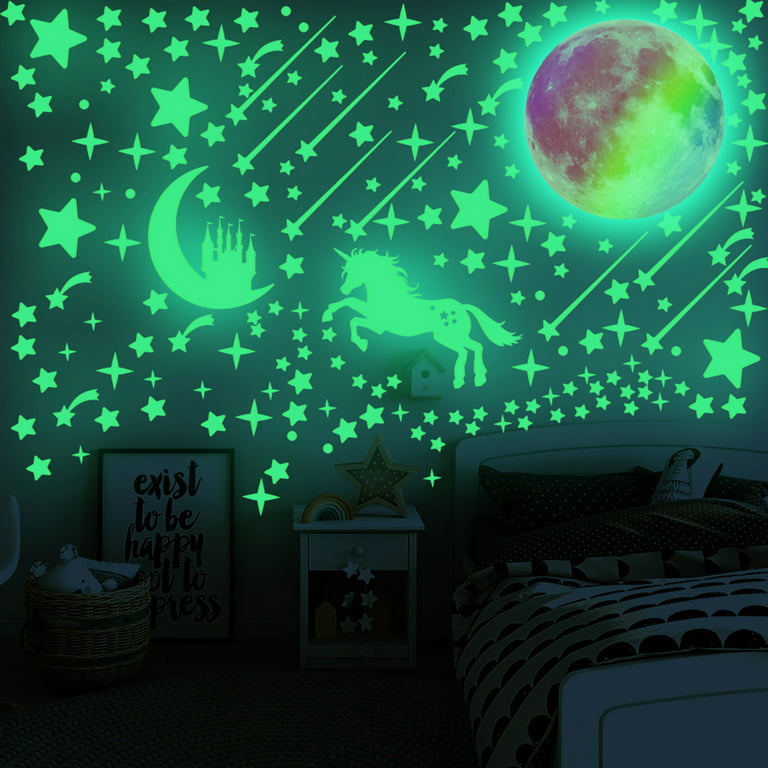 Glow in The Dark Stars for Ceiling, 500 Pcs 3D Star Stickers, Glow Stars for Kids Room Decor and Cool Room Decor